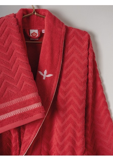 Cotton Box Masculine Aile Bornoz Seti Abel Kırmızı-lacivert Diğer