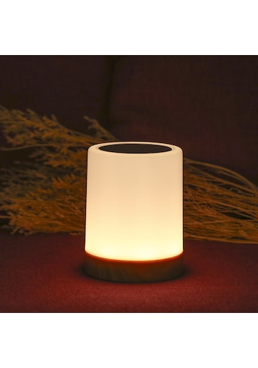 V3 Neoglint Led Renkli Ahşap Gece Lambası Sıcak Beyaz + Renkli Işık Çok Renkli