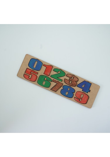 Çocuklar İçin Eğitici Ve Öğretici Ahşap Yapboz Puzzle Bul Tak Sayılar Ham Mdf - Sayı