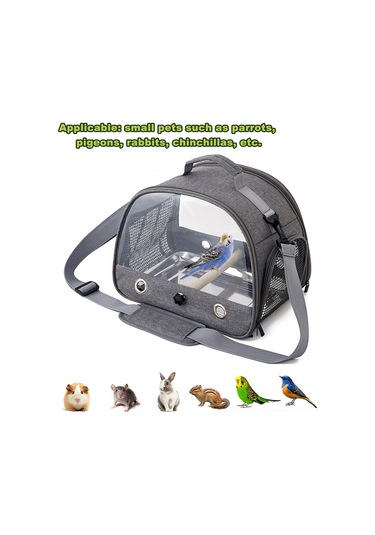 Kuş Taşıyıcı Taşınabilir Katlanır Oxford Kumaş Kuş Uu0169 Gri