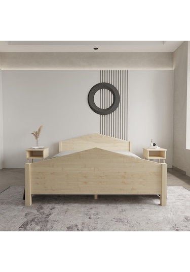 Milano Model Vernikli Çam Ahşap Karyola-98 140 x 200