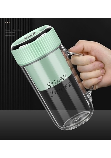 Wondernest Yeşil Taşınabilir Meyve Suyu Sıkacağı, Saman Lichen Kupası Karıştırıcı Bw Yeşil