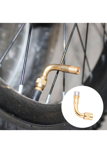 Dianziye Bronz Lastik Valfi Uzatıcı 90 Derece - Otomobil, Motosiklet, Kamyon Uyumlu - Basit Kurulum, Sağlam Kapama