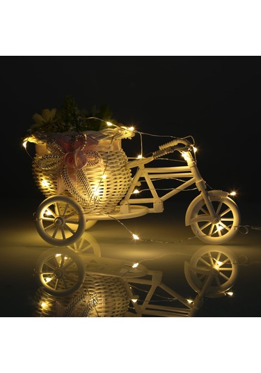 Geeksen Usb Beslemeli 2m 20led Bakır Tel Işık Zinciri, Esnek Ve Katlanabilir, Islak Beyaz Işık, Dıy Dekorasyon İçin Uygun, Ev Ve Parti Dekoru Çok Renkli