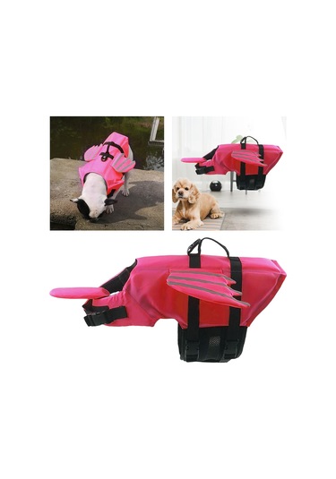 Suntek Saplı Köpek Can Yeleği Plaj Botla Gül-kırmızı-m