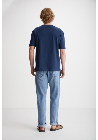 Cultıvated Erkek 3'lü Kalın Dokulu Regular %100 Organik Pamuk Laci/bej/byz T-shirt