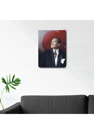 Decorita Mustafa Kemal Atatürk Ve Türk Bayrağı | Cam Tablo