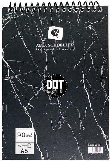 Alex Schoeller Dot Grid Noktalı Defter A5 90 G 60 Yp