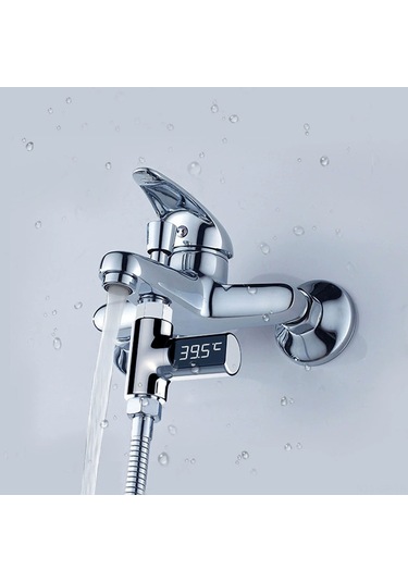 Singree Su Sicaklığı Monitörü Led Ekranlı, Akıllı Şişe Termometresi, Pili Gerektirmeyen, Gümüş Renk, 5-85 C Aralığı