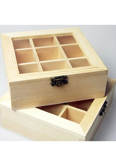 Homyl Çay Kutusu Organizatör, Konteyner Organizatör Depolama Kahverengi