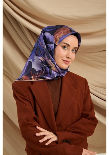 Silk Home Twill İpek Eşarp 11480-84 Lacivert, Pembe, Saks, Krem, Bordo