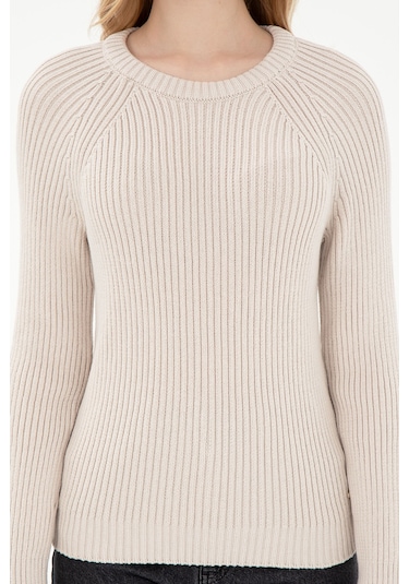 U.s. Polo Assn. Kadın Krem Kazak /triko 50297095-vr071 Krem