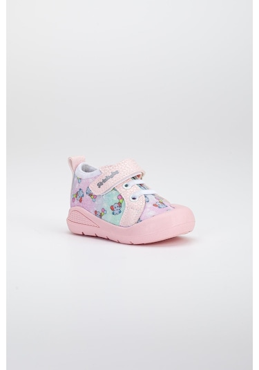 Şirinbebe Şiringenç Keten Pudra Kız İlkadım Bebek Çocuk Ayakkabısı-2893-pudra Pudra