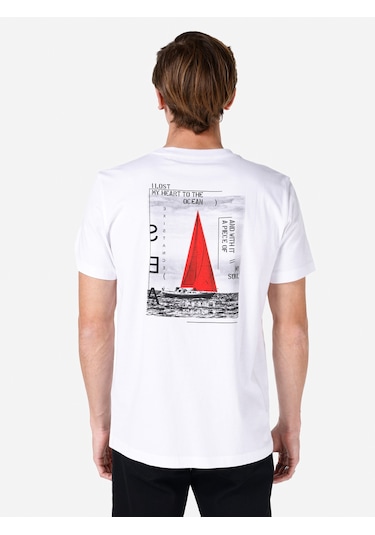 Colins Regular Fit Yuvarlak Yaka Düz Erkek Beyaz Kısa Kol Tişört Cl1068119 Q1.v2 Wht Beyaz