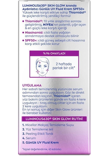 Nıvea Skin Glow Anında Aydınlatıcı Günlük Uv Fluid Krem Spf50 40 Ml