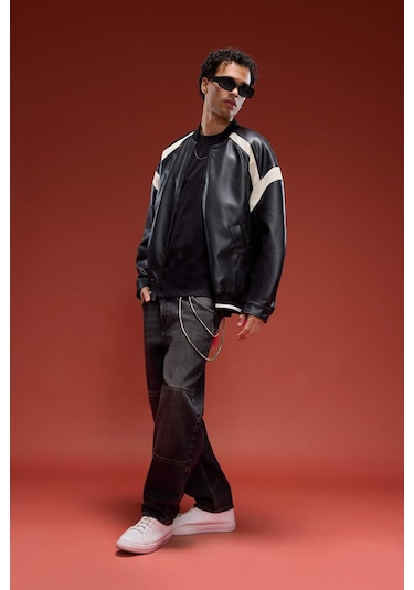 Defacto Regular Fit Kolej Yaka Bomber Fermuarlı Mont C5844ax25aubk27 Siyah Defacto Regular Fit Kolej Yaka Bomber Fermuarlı Mont C5844ax25aubk27 Siyah
