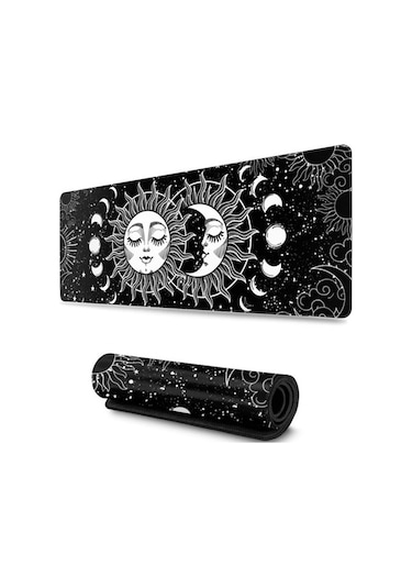 Besthome1 Xl Oyun Mouse Padı - Puf Kumaş, Anti-s Kaymaz Taban, Dayanıklı Kenar, 30x80cm, Siyah-beyaz