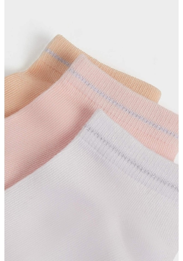 Defacto Kadın Dikişsiz 3lü Bambu Patik Çorap B8452axnssf1 Açık Pembe