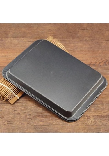 Altın Dikdörtgen Paslanmaz Kek Fırını Çelik Yapışmaz Ekmek Mutfak Pişirme Tepsisi Gadget 33cm X 23cm X 2cm Altın