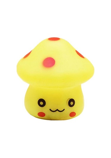 Sarı Gece Lambası Fantastik Sevimli Vinil Mantar Masa Dekoru İçin Led Işık Sarı