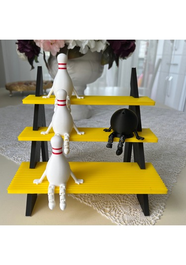 Bowling Labut & Topu Dekoratif Figür Seti Masa & Raf Süsü