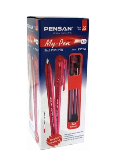 Pensan My-Pen 1.0 MM Kırmızı Tükenmez Kalem 25 Adet