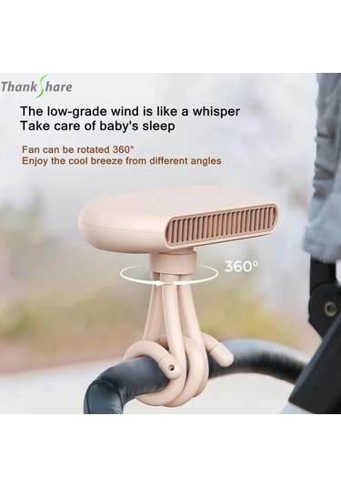 Usb Şarj Edilebilir Katlanır Fan Taşınabilir Bladeless Bebek Beyaz
