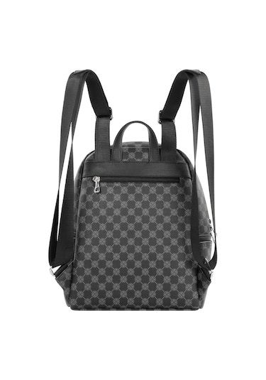 Cengiz Pakel Monogram Kullanışlı Kadın Sırt Çantası - 7368p - Siyah Çok renkli