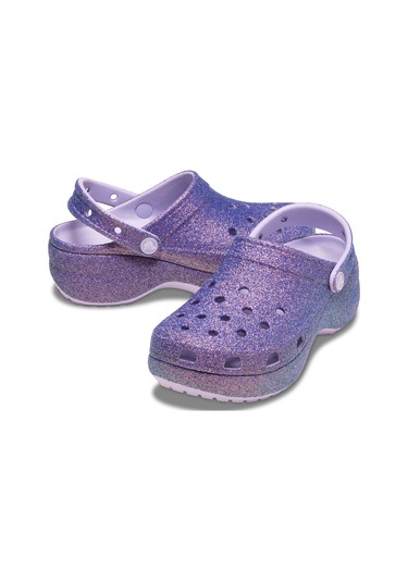 Platform Irid Glitter Clog Purple Moon Mor