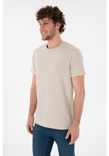 U.S. Polo Assn. Erkek Regular Fit Bisiklet Yaka Taş Basic Tişört 50305924-VR049