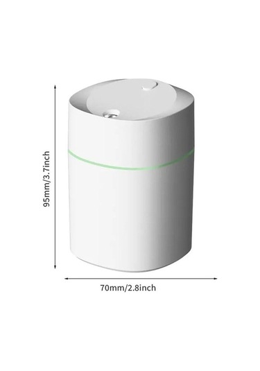 Createtech Yeşil Usb Nemlendirici Mini Difüzör Aromaterapi Cihazı Araba Ofis 200ml Akıllı Su Tüketimi