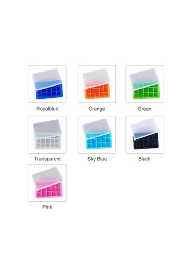 Besthome1 15 Izgara Silikon Buz Kalıbı, Kapaklı, Kolay Kaldırılabilir, Renkli Mutfak Ürünü Çok Renkli