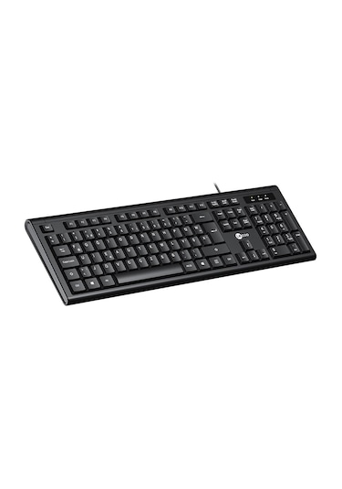 Lecoo Kb101 Usb Kablolu  Siyah Türkçe F Klavye Numpadli