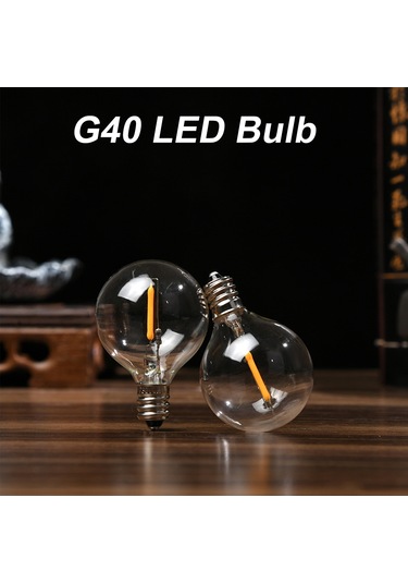 Tenfowee E12 Led G40 Ampul Seti 25'li - Ip44 Suya Dayanıklı, Sıcak Beyaz Işık, Cam Yapı, Enerji Tasarruflu