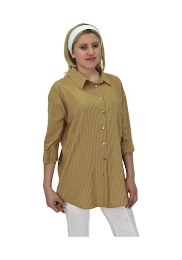 Kadın Gofre Gömlek Bgl-st03697 001