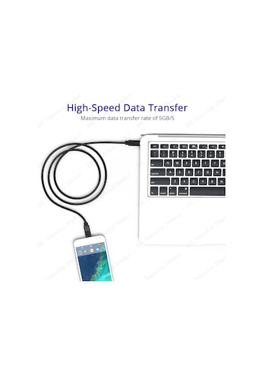 1 Metre Type-C To Type-C 3A Hızlı Data/Şarj Kablosu