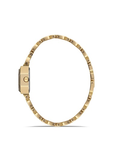 Dice Kayek Dk.1.ag1420.06 Taşlı Tasarım Çelik Kordon Çelik Kasa 5 Atm Suya Dayanıklı Altın Renk Kadın Kol Saati Altın