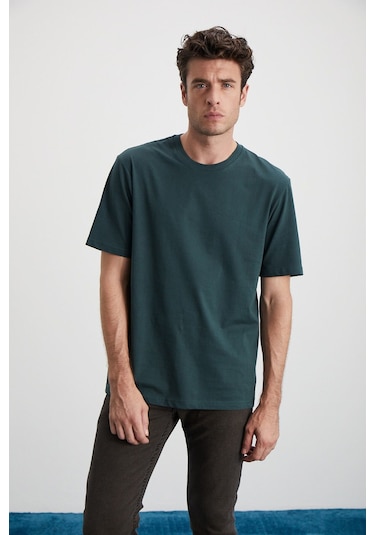 GRIMELANGE Cultıvated Erkek 3'lü Kalın Dokulu Regular %100 Organik Pamuk Vnly/kyeşil/krmt T-shirt Vnly/kyeşil/krmt Çok Renkli