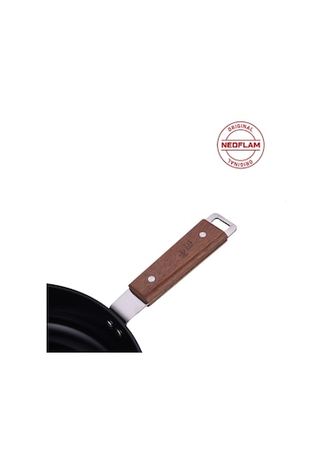 Neoflam Bien Black 7 Parça Indüksiyonlu Tencere Tava Seti, Akasya Ağacı Sap Ve Kulplu