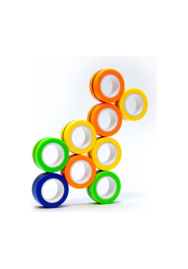 Magnetic Rings Stres Yüzüğü Yeşil Sarı Mavi
