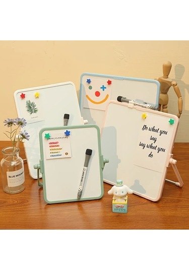 Elmpaly Pembe 8.27x11.02 İnç Çift Taraflı Manyetik Yazı Tahtası Ayaklı