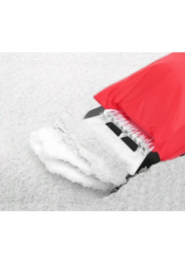 Oto Su Geçirmez Buz Kazıyıcısı Kırıcı Kırmızı Eldivenli