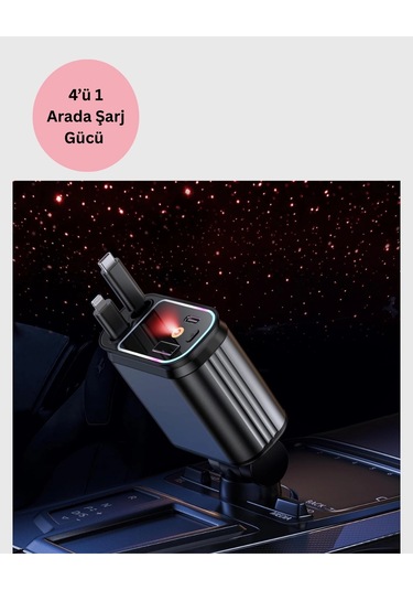 Bfs Bmw, Mercedes, Audi, Volkswagen Araçlar İçin 4 Ü 1 Arada Hızlı Şarj Cihazı