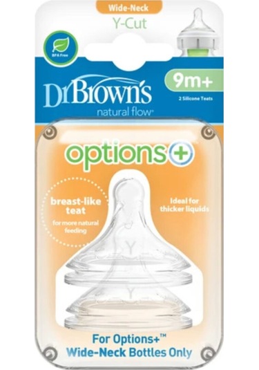 Dr Brown'S Y Kesim Geniş Ağız Silikon Options+ Biberon Emziği
