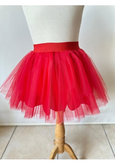 Gala Kız Çocuk Kabarık Tütülü Etek Kırmızı