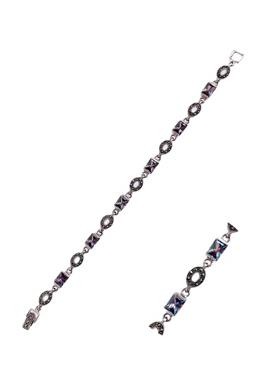 925 Ayar Gümüş Topaz Markazit Doğal Taşlı Otantik Tasarım Kadın Bileklik Doğum Günü Hediye Gümüş