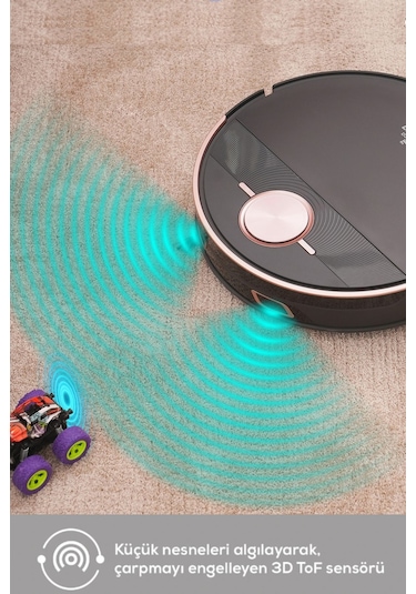 Karaca Vantuz Off-Road Premium 3in1 Otomatik Toz Hazneli Konuşan Robot Süpürge