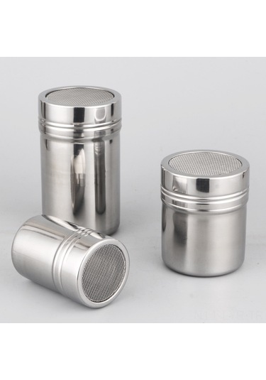 Ranyeek 304 Paslanmaz Çelik Toz Paylaşım Kavanozu, Kafeye Baharatlı Toz Serpici, Mesh Ağı İle均匀 Dağıtım, 6.3 8 Boyutlu Ev Ve Piknik Kullanıma Uygun Diğer