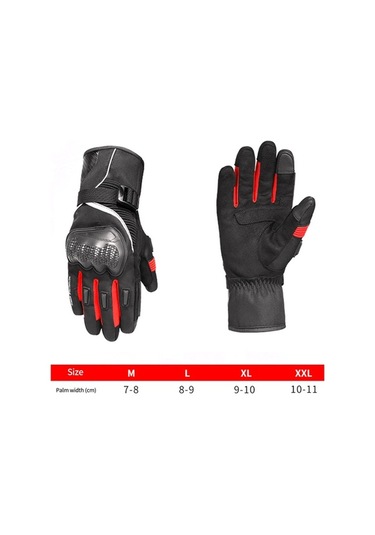 Novahub Kışlık Su Geçirmez Motosiklet Eldiveni - Sıcak Tutan Polyester Mikrofiber Eldiven