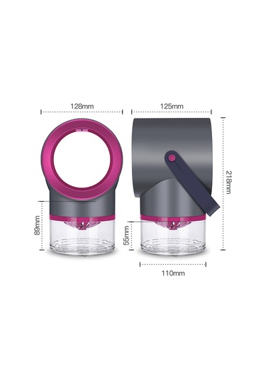 Shineyee Usb Şarjlı Evcil Sinek Ve Komar Yakalama Lambası - 360 Işık Dalgalı, Gürültüsüz, Güçlü Vortex Teknolojisi - Koyu Gri